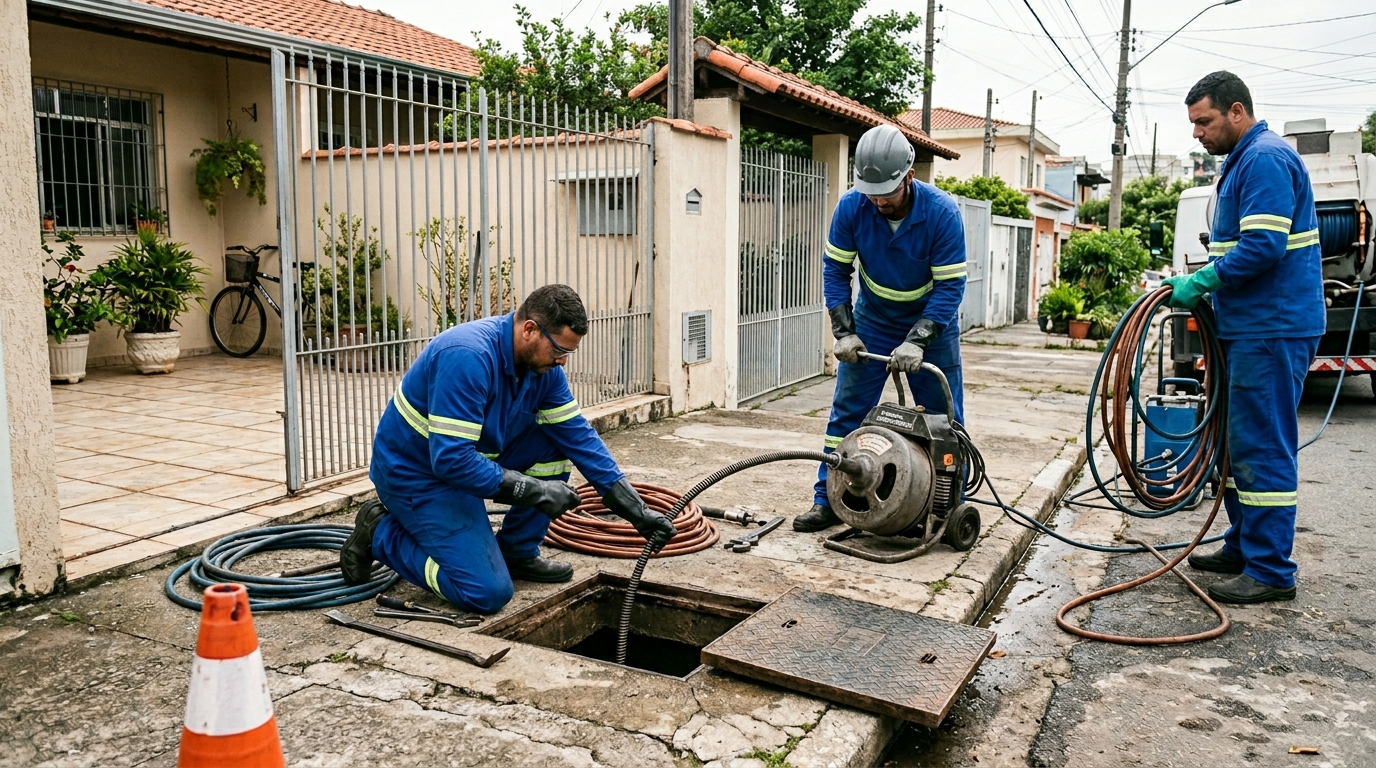 Desentupimento de esgoto em Campina Grande-PB